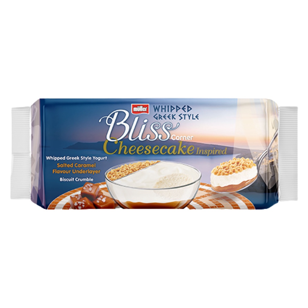 Muller Bliss Cheesecake Inspired Salted Caramel Whipped Greek Style