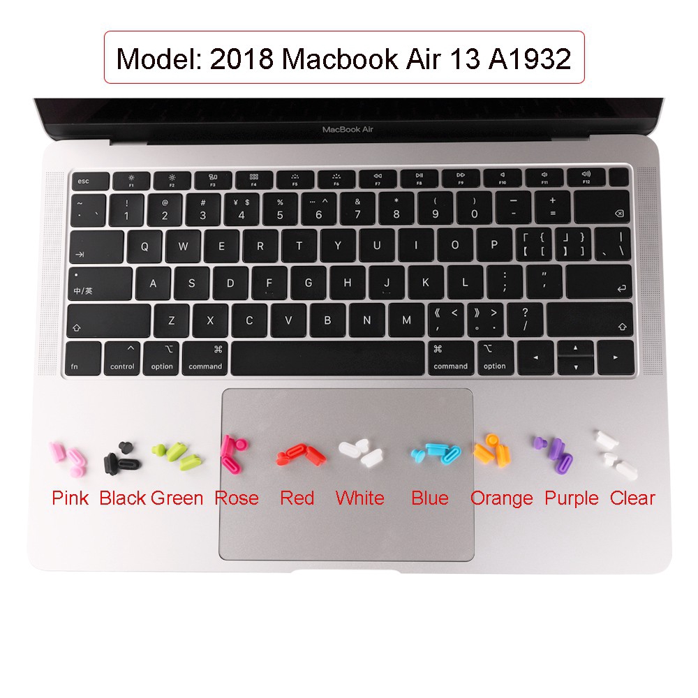 Colorful Soft Silicone Dust Plug For Macbook Air 13 3 Pro 13 15 16 179 2 141 16 Release 5pcs Dustproof Waterproof Shopee Singapore