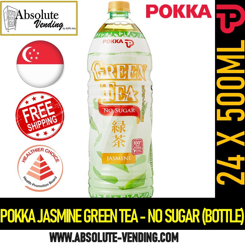 POKKA Jasmine Green Tea No Sugar 500ML X 24 (BOTTLE) FREE DELIVERY within 3 working days