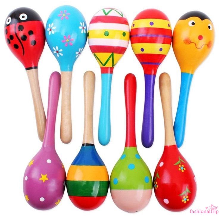 wooden maracas baby