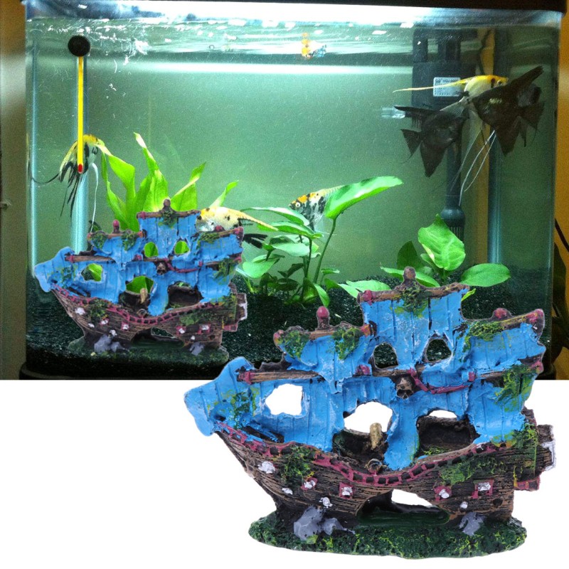 sunken ship aquarium decoration