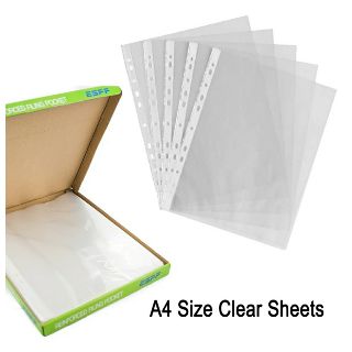 11-Hole A4 Clear Sheet Protector 0.06mm/ 0.08mm/ 0.1mm Thickness [Copy Safe 100s per box] #1