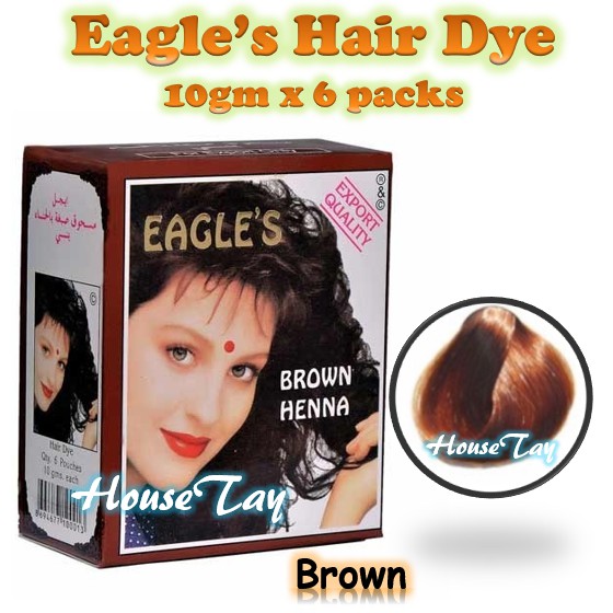 Shop Malaysia Eagle S Black Brown Henna Traditional Hair Care Dye 10gx6 Box Shopee Singapore