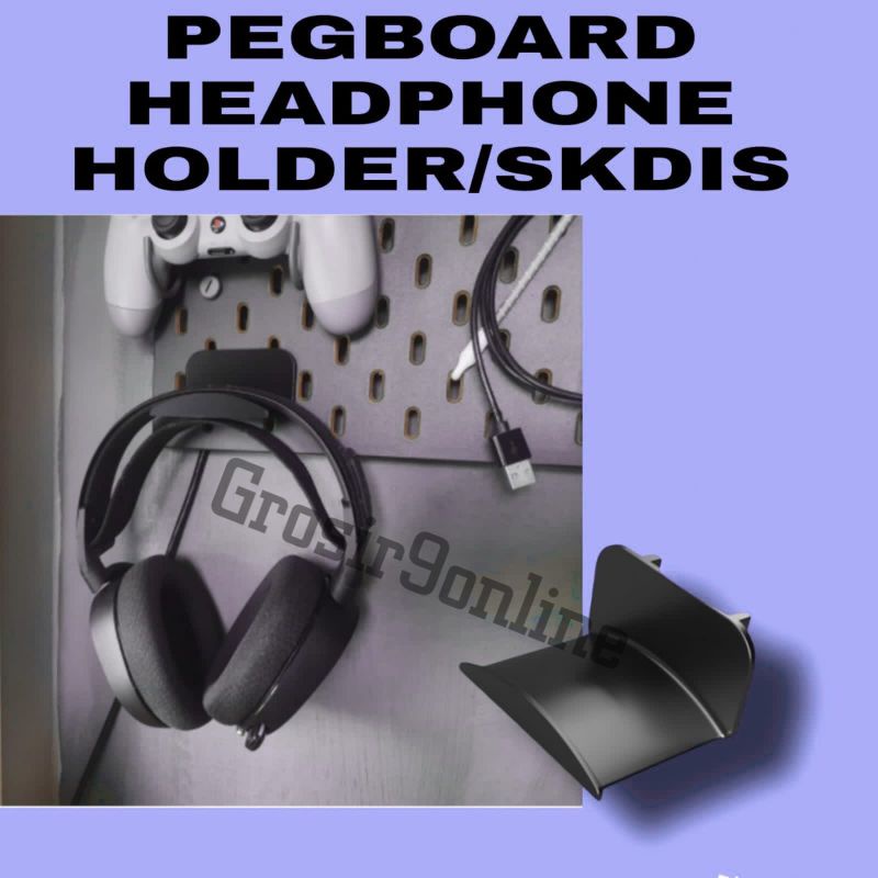 Pegboard headphone holder stand SKDIS / accesoreis Accessories Shopee