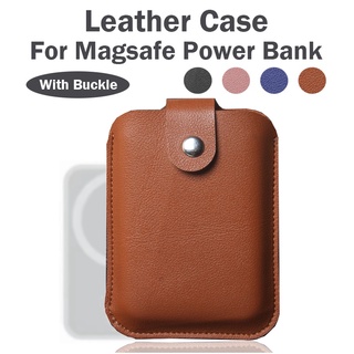 Magsafe Charger Case For Magsafe Power Bank Protective Case Leather Portable Storage Bag