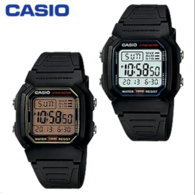 2years Warranty Original Casio W 800h 1a W 800hg 9a Digital Sports Shopee Singapore