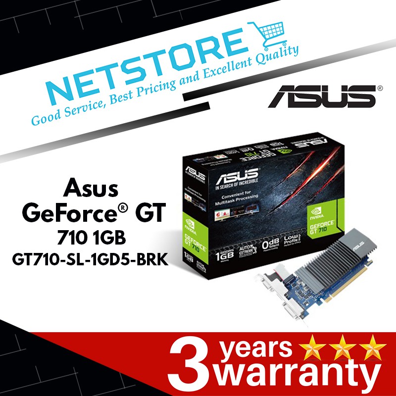 Asus Geforce Gt710 Sl 1gd5 Brk Gt 710 1gb Gddr5 Hdmi Vga Dvi Graphics Card Shopee Singapore