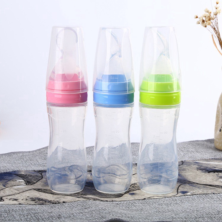 High Quality Nipple Milk Feeding Bottle With Spoon Food Cereal