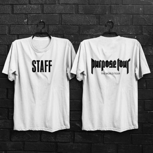 Purpose Tour Staff T Shirt The World Tour Justin Bieber Merch Staff Super Rare Shopee Singapore