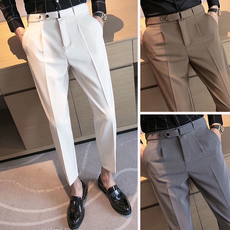 Korean tapered men's baggy pants, soft and smooth men's trousers ...