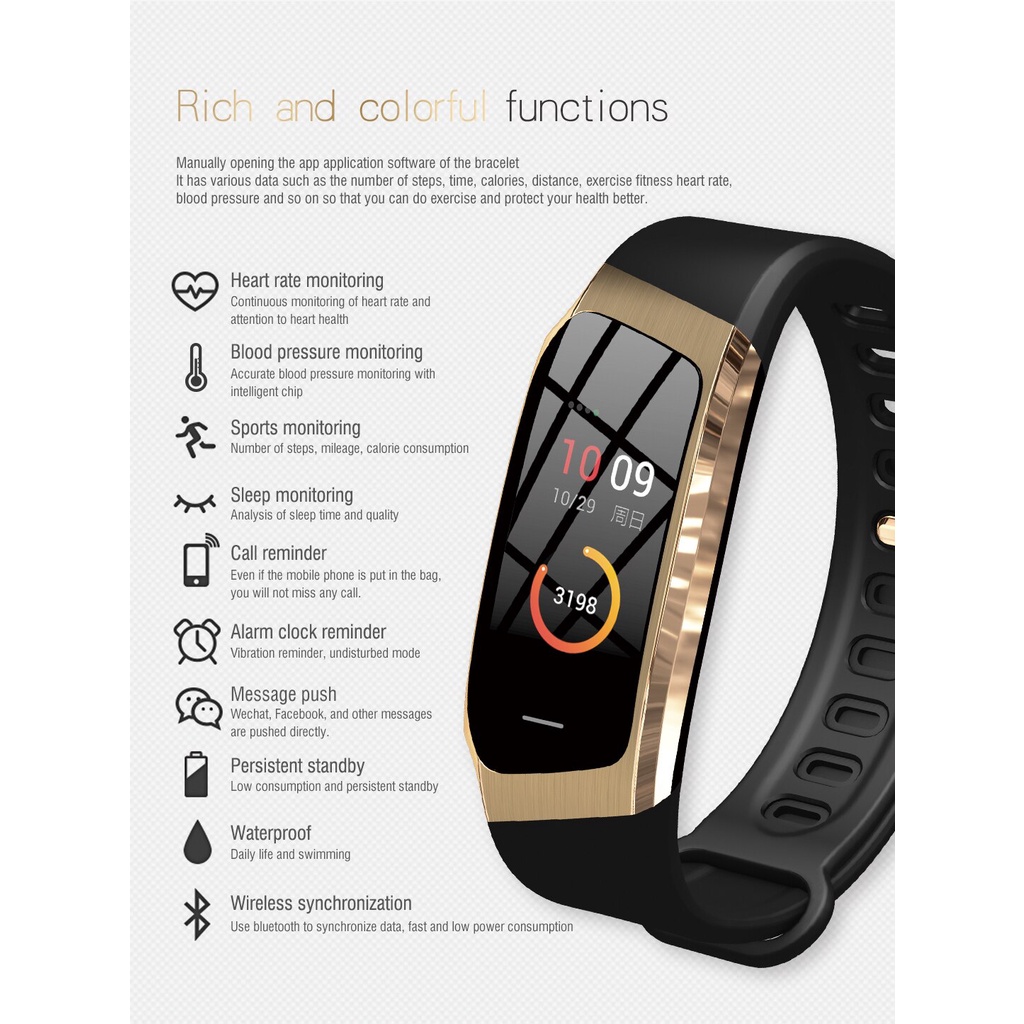 VOARCH Smart Watches for Women Men Sports Tracker Fitness IP68 Waterproof Smartwatches Blood Pressure Monitor Smartwatch