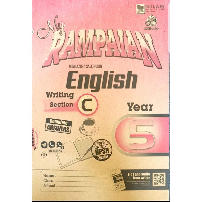 My Rampaian English Writing Section A B C Year 5 6 Buku Latihan Nilam Publication Ready Stock S Shopee Singapore