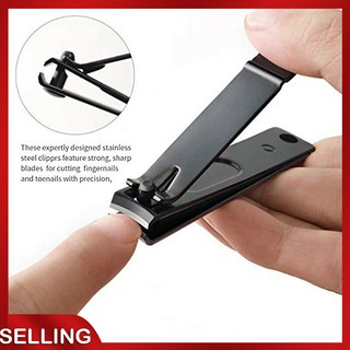 Image of High quality Black Stainless Steel Nail Clipper Cutter Professional Manicure Trimmer High Quality Toe Nail Clippers MOLI