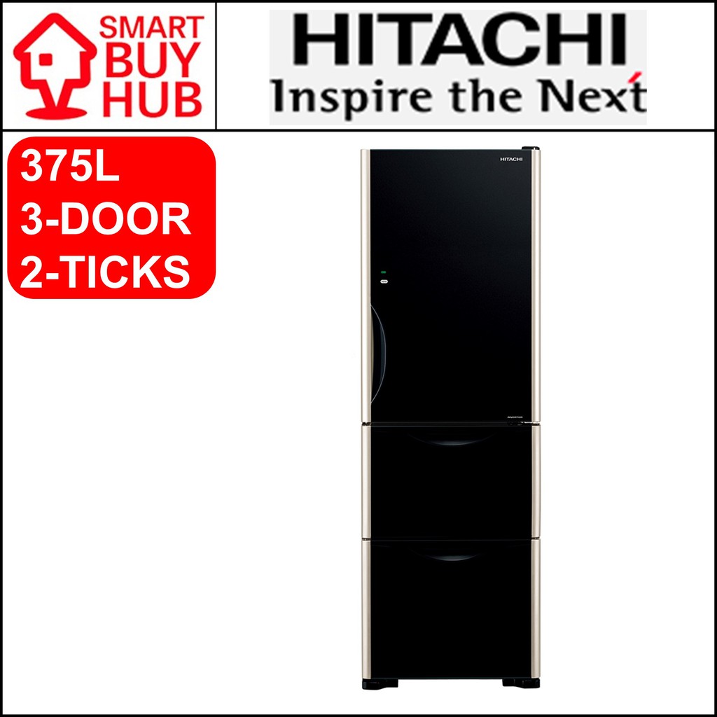 Hitachi R Sg38kps 375l 3 Door Fridge 2 Ticks Shopee Singapore