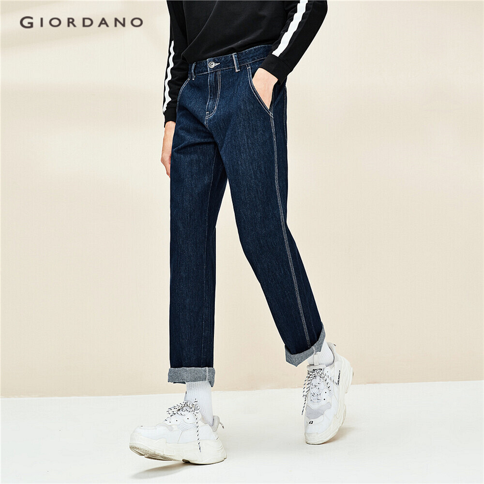 Giordano Men Mid Rise Straight Multi Pockets Jeans Shopee Singapore