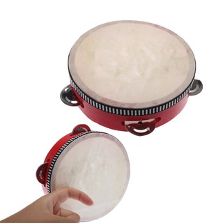 Musical toys🍃 Educational Red  Musical Tambourine Beat Instrument Hand Drum Chi