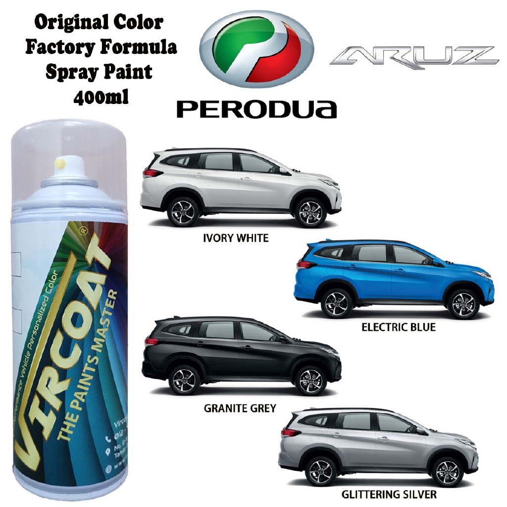 Shop Malaysia Vircoat Aerosol Spray 2k Paint Car Body Motor Sport Rim Touch Up Paint Perodua Aruz Shopee Singapore