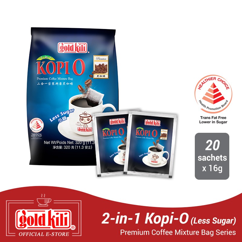 Gold Kili 2 In 1 Kopi O Premium Coffee Mixture Bag Less Sugar Shopee Singapore 2414