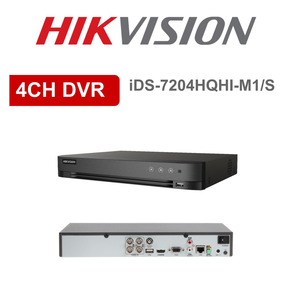 HIKVISION 4-CHANNEL 1080P DVR 2.0MP CCTV iDS-7204HQHI-M1/S | Shopee Singapore
