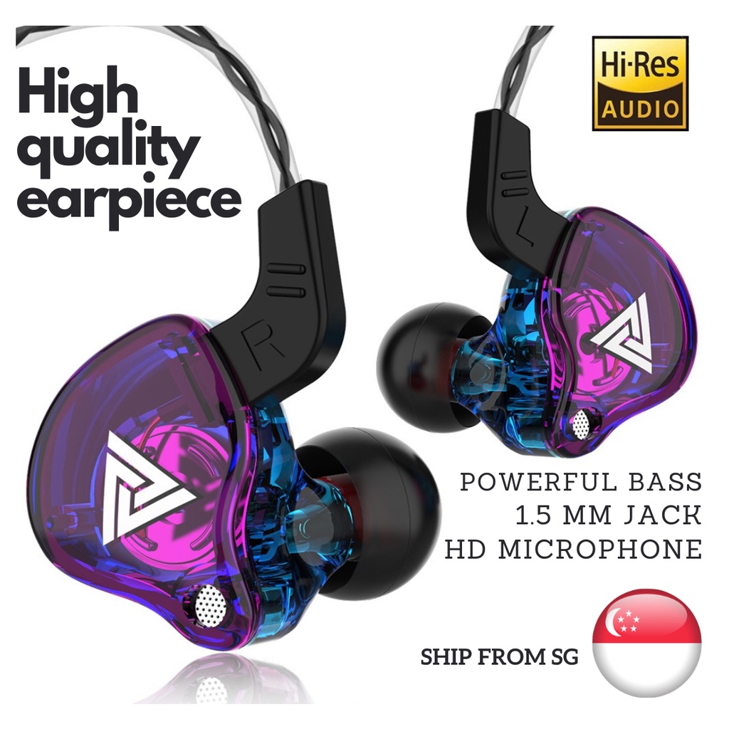 [SG Stock] Earpiece Earphone Ear buds With Mic/ Earpiece Wired Zoom