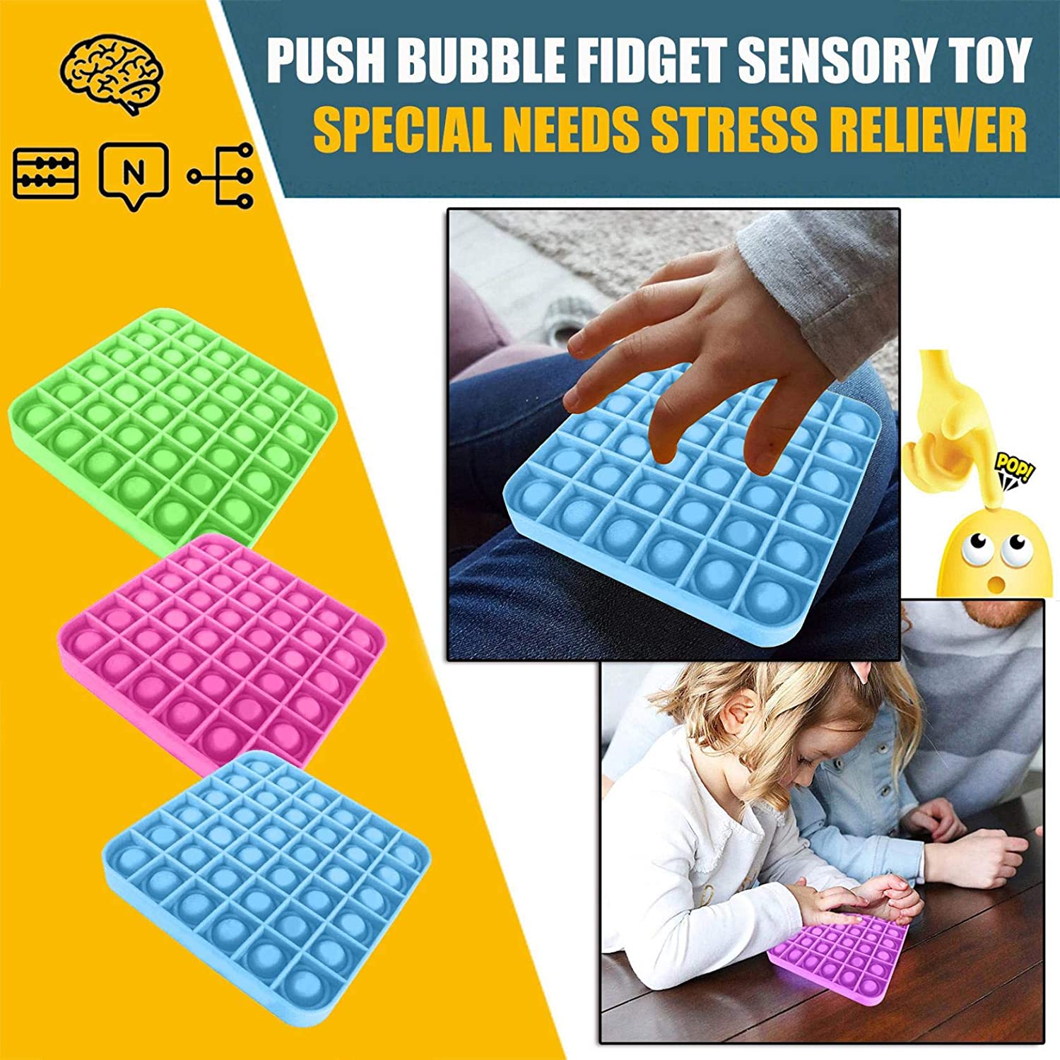 fidget toys push pop bubble