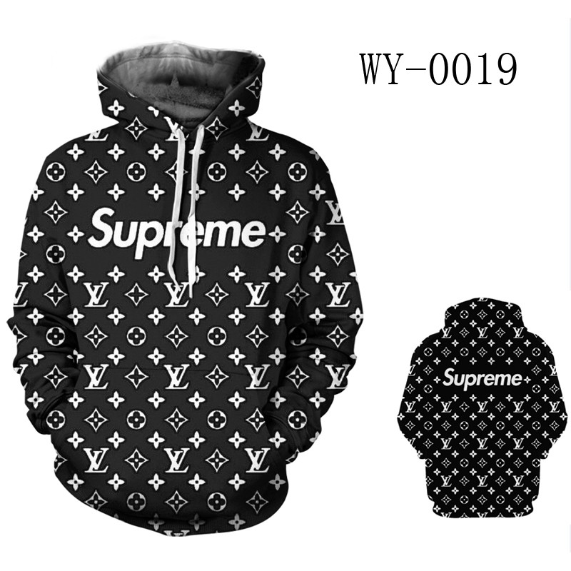 supreme printed hoodie