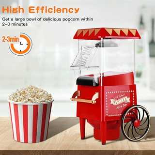 Popcorn Maker,Hot Air Popcorn Machine Vintage Tabletop Electric Popcorn Popper, Healthy and Quick Snack for Home EU Plug #1