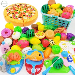 Safe Kitchen Toy Set Children Pretend Play Toy Cut Fruit Vegetable Kitchen Toy