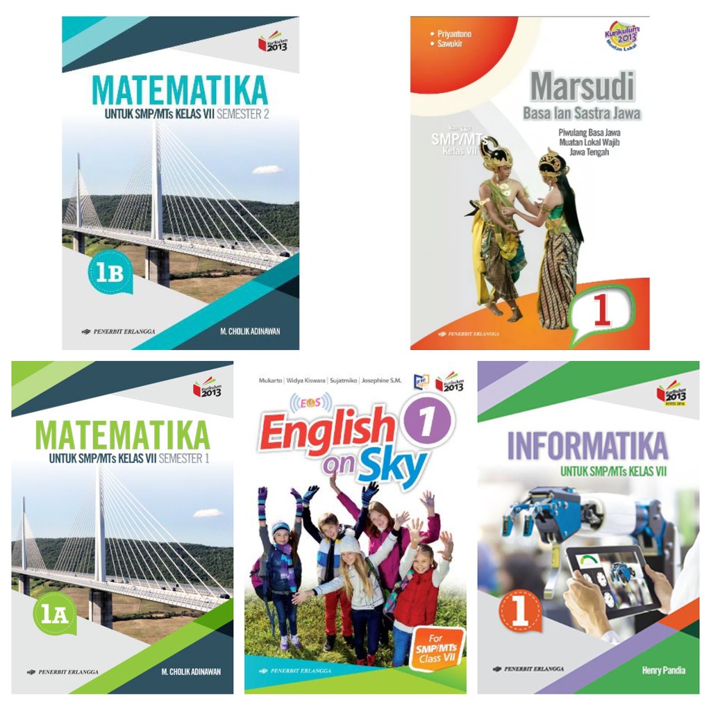 Information English On Sky Marsudi Mathematics Java 1a 1b Middle School Class Vii 7 K13n Erlangga Shopee Singapore