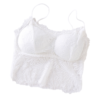 white bralette crop top