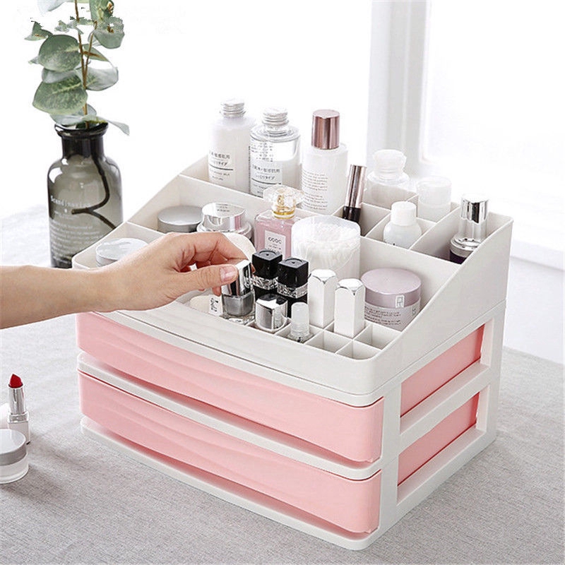 Plastic Cosmetic Drawer Make Up Organizer Sundry Desktop Storage