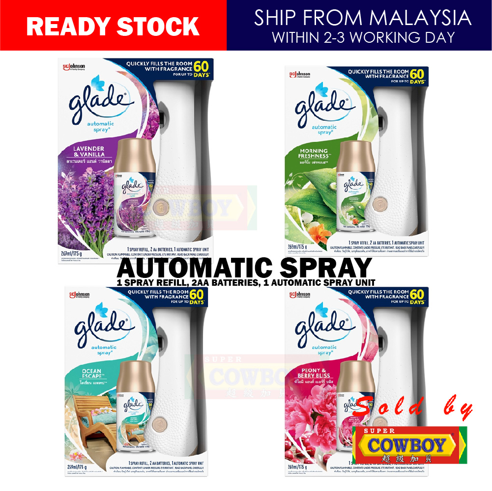 Shop Malaysia Spray Automatic Spray Glade Automatic Spray Set Set Spray Automatic Glade Pewangai Rumah Home Fragrance Shopee Singapore