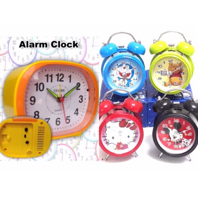 Globe Loud Sound Alarm Clock 2 5 Inch Mini Bell Alarm Clock Cartoon Shopee Singapore