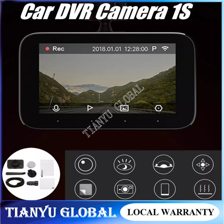 New Xiaomi Mijia Car DVR 1S Wifi 140 Degree Wide Angle Mi Smart Car