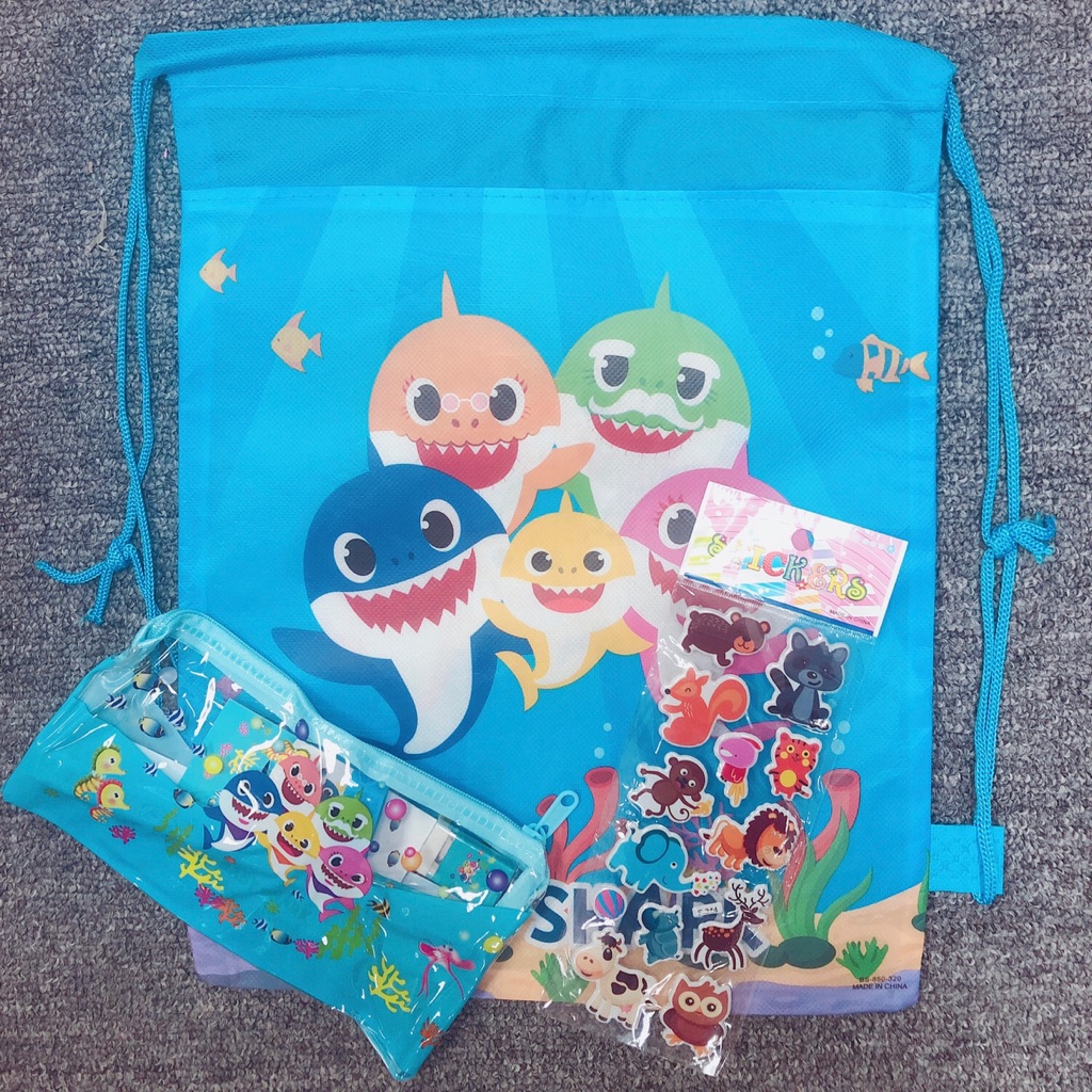 Baby Shark kids birthday party loot favour goodie bag stationery set