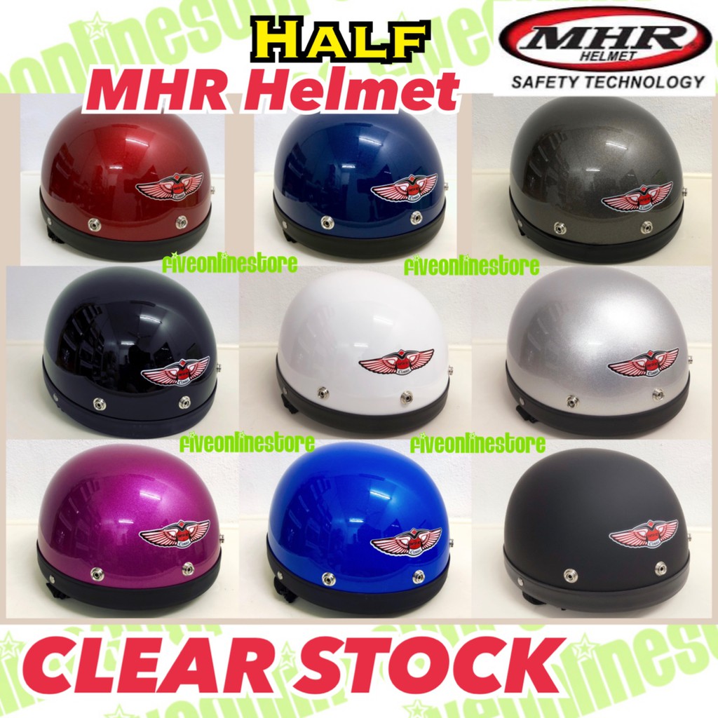 Shop Malaysia Mhr Iii Helmet Half Cut Steng Kura Clear Stock No Label Harga Borong Wholesale Dropship Original Shopee Singapore