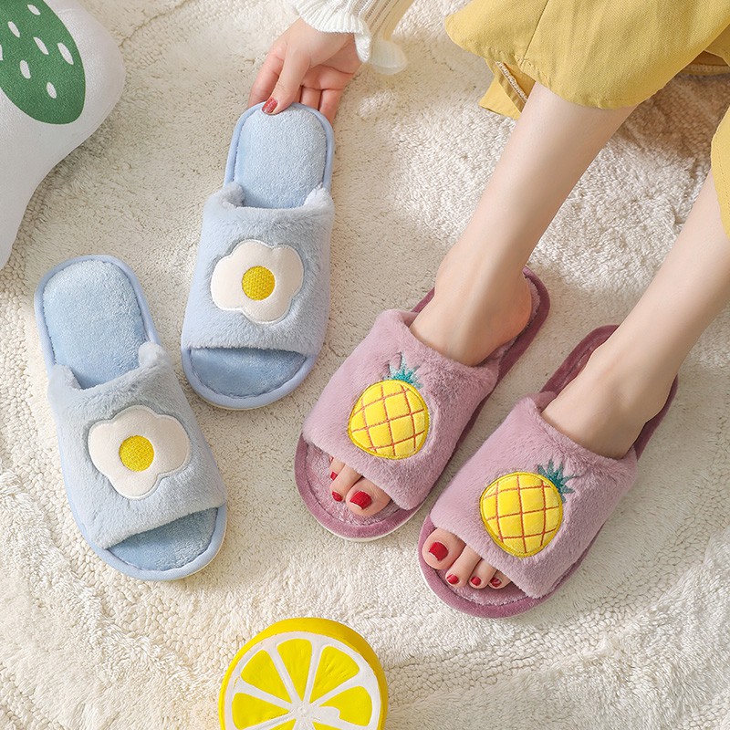 Image of Art Living 2021 Comfortable Anti-Slip  Bedroom Slippers Indoor Home Cute Fluffy Plush #4