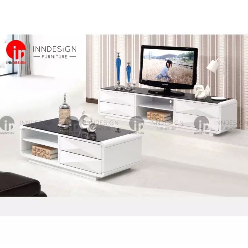 Nico Tempered Glass Top TV Console / Coffee Table (Free Delivery and