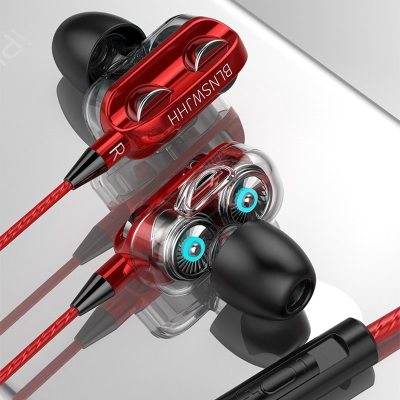 headset 4d bass double speaker stereo 3.5 mm wired headphone