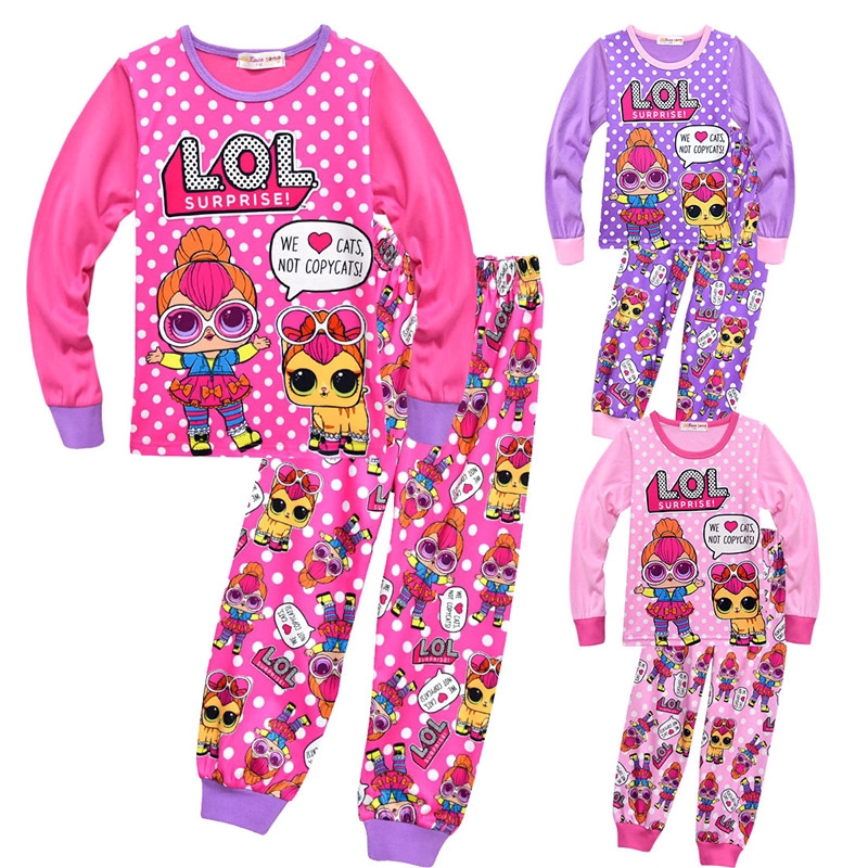 Kids Girls Lol Surprise Dolls Nightwear Pyjamas Pjs Set C154 - roblox girl pjs