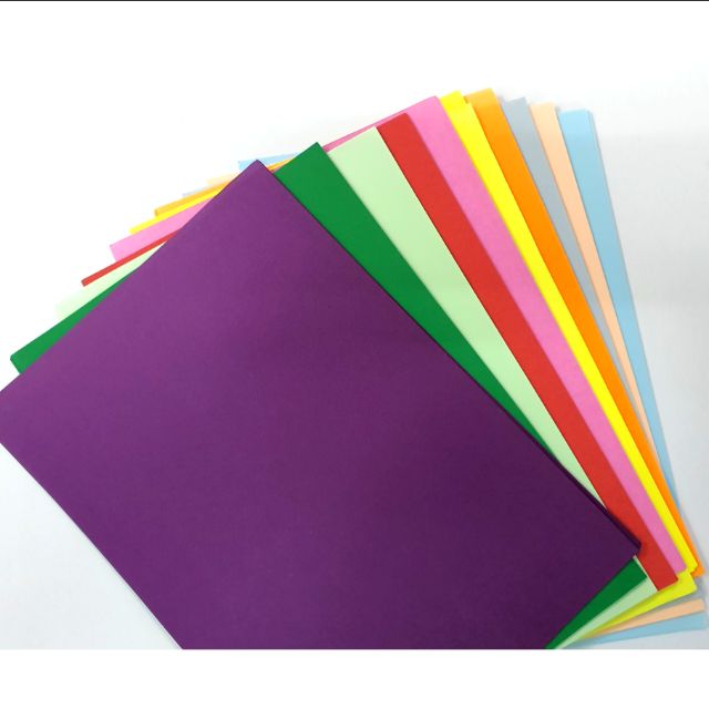 Colour paper A4 size(100pcs mix colour) Shopee Singapore
