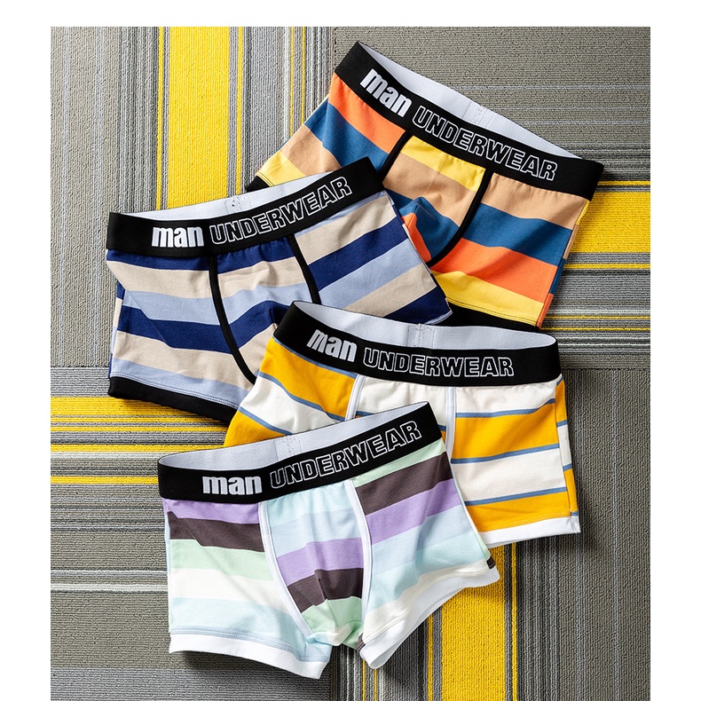 Mens Underwear Art Swirl Rainbow Splash Color Man Boxer Briefs Trunks Low Rise Underpants Boys 