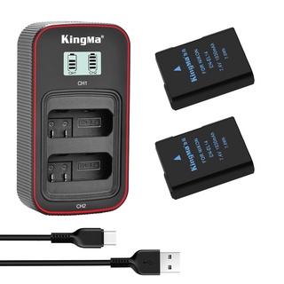 [KingMa] Nikon EN-EL14 1030mAh Battery and Dual Slot LCD Display Charger ENEL14 / EN-EL14a