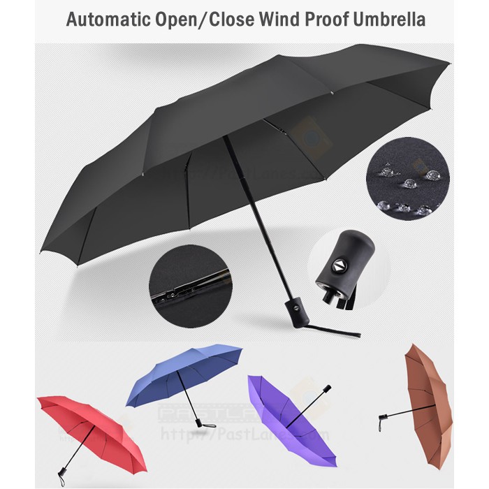 Auto Umbrella Windproof Waterproof Automatic Shopee Singapore