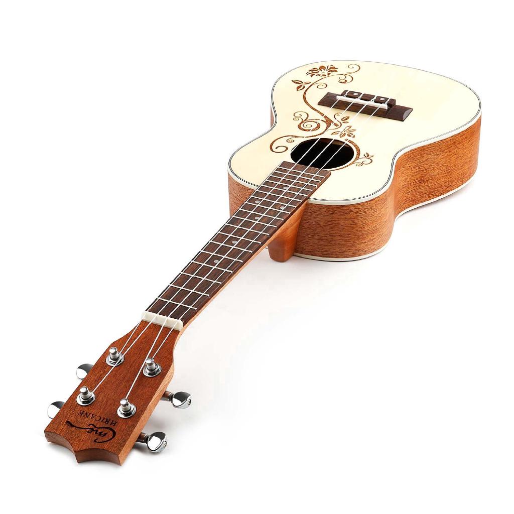Hricane Concert Ukulele 23 inch Mahogany Ukeleles With Spruce Panel For