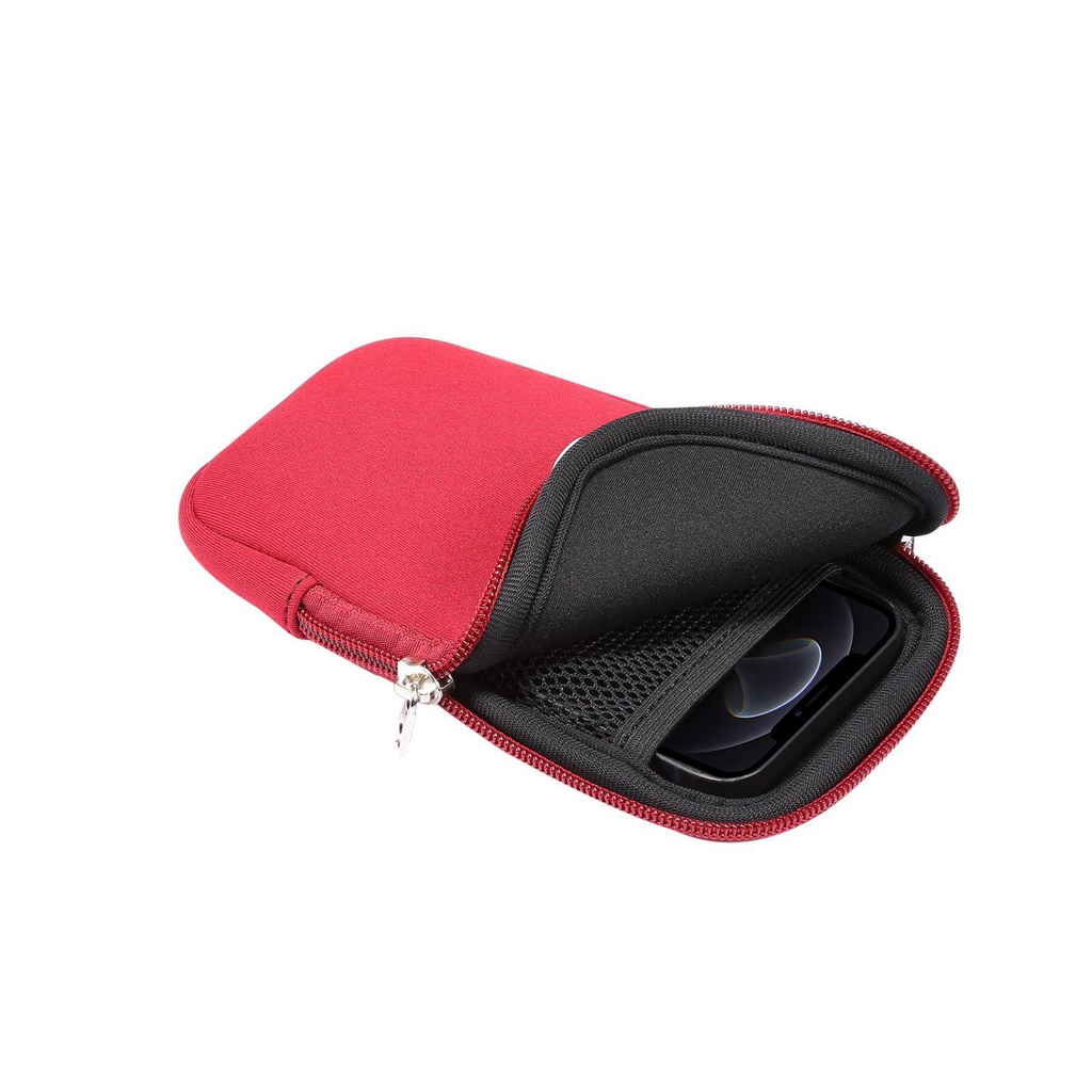 CURTES Mobile Phone Bag Mobile Phone Accessories Zipper Sleeve Case Shockproof Power Bank Mobile Phone Case Storage Organizer With Hanging Neck