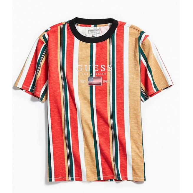 guess 81 sayer striped tee