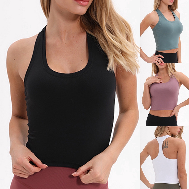 ❤️Ready Stock❤️Women Padded Sports Bra Fitness Workout Bra Running Shirts  Yoga Tank Top | Shopee Singapore