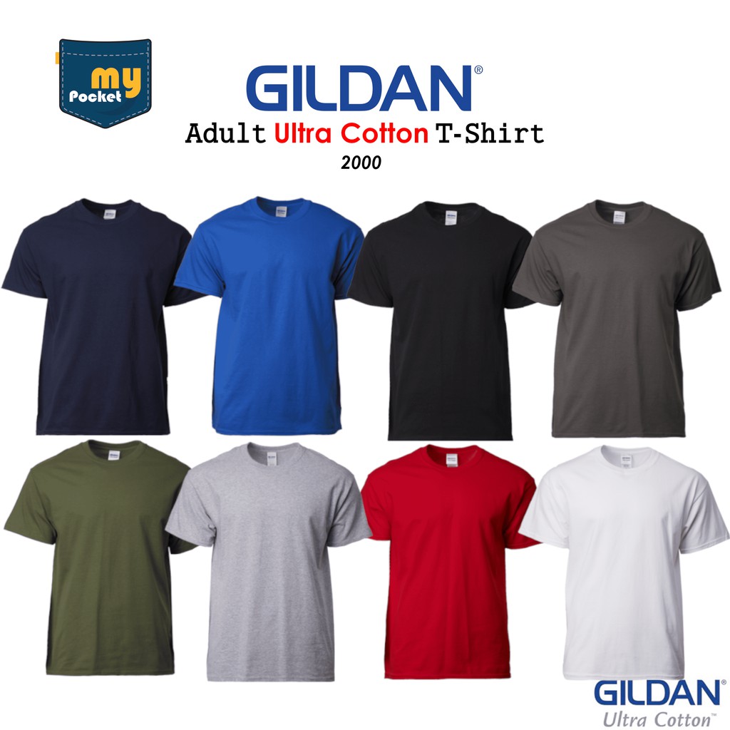 Gildan Ultra Cotton Adult T Shirt 2000 Shopee Singapore