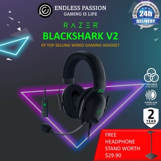 Razer BlackShark V2 USB Gaming Headset [FOC Headset Stand]